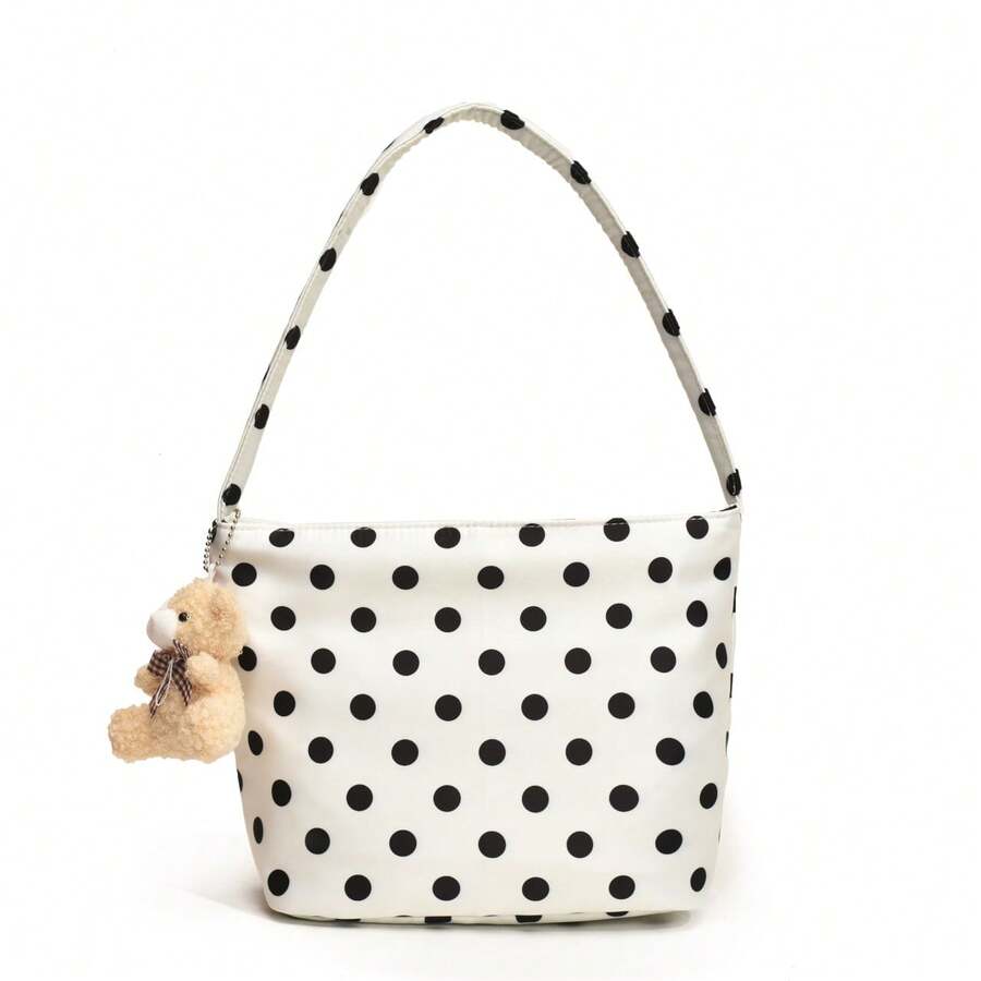 1个单肩迷你波点小众包小包休闲托特包新款女包2025波点手提包 - 彩色 - 查看 1