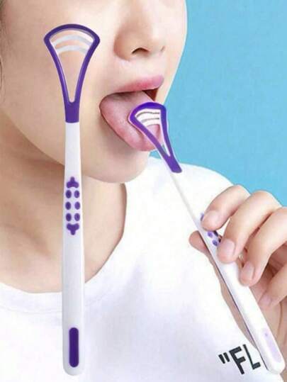 Grattoir de langue réutilisable Brosses de nettoyage de santé buccale Fraîcheur de bouche Résolution du problème de langue blanche, prévention de la bouche voilée, nettoyage des débris alimentaires, design incurvé, fraîcheur de l'haleine, convient aux hommes et aux femmes. Cadeau pour les femmes