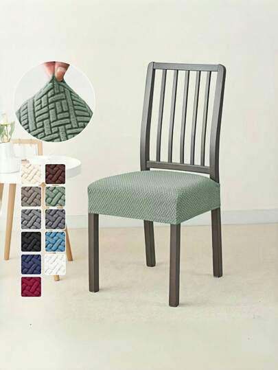 6 pezzi Coprisedia da pranzo, Coprisedile a T con griglia lunga, Copertura di protezione per mobili rimovibile e lavabile, Coperchio per sedia da tavola da cucina, Copertina per uso domestico, Cover per sedie da casa, Adatto per decorazioni in ristoranti, soggiorni, camere da letto e hotel