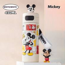 Disney 6-12岁学生水壶，316不锈钢保温水杯，适合学校使用，可直接饮用 - 彩色 - 查看 14