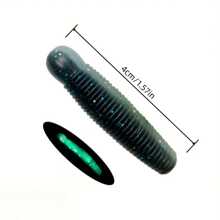 15 件曲柄钩和诱饵双色土豆蝇蛹软饵远距离慢沉软虫人工饵户外钓鱼，适用于大嘴鲈鱼