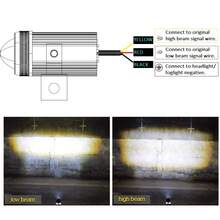 6pcs Motorcycle LED Driving Fog Lights Yellow White Dual Color Hi/Lo Beam Spotlight For Motorcycle Fog Lights Aux Light