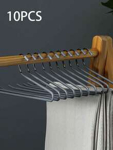 10 Pieces Stainless Steel Z-Shaped Pants Racks, Multi-Purpose, Space Saving, Multi-Function, For Closet Organizer, Pants, Jeans, Scarves, Wardrobe, Bedroom Storage - Multicolor - View 10