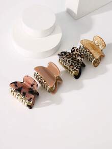 2 chiếc kẹp tóc màu ngẫu nhiên, dài 4cm, thích hợp dùng hàng ngày, kẹp càng cua, phụ kiện tóc mùa đông, mùa hè, đi biển hoặc đi nghỉ mát. - Nhiều màu - Xem 4