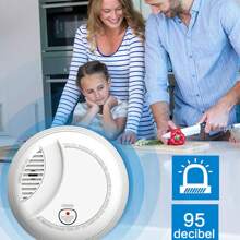 3 Packs Smoke Detector Fire Alarms 9V Battery Operated Photoelectric Sensor Easy To Install With Light Sound Warning, Test Button,9V Included For Home Hotel