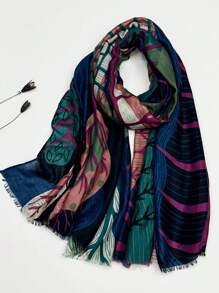 1pc Simple Printed Scarf - Spring/Summer New Arrival, Unisex Multi-Purpose Neck Warmer, Fashionable And Versatile Shawl For Women Bandana,Hair Band,Head Band Ideal For Dressing Up Your Look Accessories Women Winter Fall