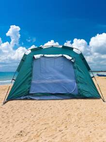 1 件可折叠便携式露营帐篷，易于安装和拆卸，防紫外线，防水，防蚊，紧凑的存储尺寸，方便携带，可容纳 2-4 人，大尺寸，多色，厚面料，适合过夜、户外野餐、遮阳、徒步旅行