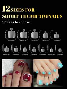 240 pièces de faux ongles d'orteil transparents et givrés, embouts d'ongles acryliques couvrant complètement, accessoires de pédicure DIY, forme prédéfinie pour une application facile, finition de salon pour la décoration des ongles - Transparent - Voir 6