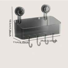 全新家居必备！免打孔吸盘式置物架，多功能浴室厨房收纳神器 | 强力吸盘，稳固不脱落 + 排水槽设计，防止霉菌滋生，可收纳洗漱用品、调料瓶、浴球等。是租房者和小户型人士的理想之选，轻松保持空间整洁。 - 彩色 - 查看 8