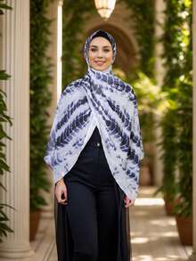 1 件女士波西米亚风格蛇皮印花头巾替代品，秋冬街头风格男女通用围巾，适合日常穿着 - 黑色 - 查看 12