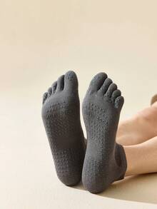 1 Pair Men's Dot Grip Five Finger Ankle Socks, Fall Socks - Multicolor - View 5