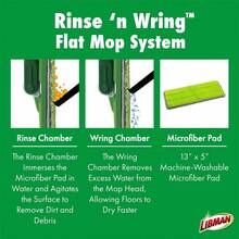 Versatile Rinse N Wring Flat Mop System With Microfiber Pad Dual Chamber Bucket Efficient Cleaning Tool Hard Surfaces - Nhiều màu - Xem 11