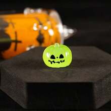 10pcs/20pcs Miniature Glow-In-The-Dark Halloween Decorative Cute Ghost, Demon, Pumpkin Resin Accessories, DIY Ornaments