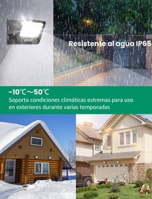 Aigostar Focos LED Exterior 30W 2450LM, Foco Proyectore LED Exterior Impermeable IP65, 42 LEDs, 6500K Blanco Frío para Garaje,Jardín,Patio,Parque, 2 Piezas