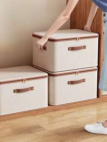 5 Größen verfügbar, großvolumige faltbare Aufbewahrungsbox mit Deckel, Haushalt Kleiderschrank faltbare Aufbewahrungskiste, Kleidung, Decken Organizer Box - Verschiedenfarbig - Übersicht 8