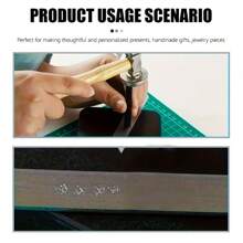 Steel Seal Stamping Set - Jewelry Metal Stamping Tool - Jewelry Carving Tool - Jewelry Chiseling Set Professional Craft Mold - Steel Texture - Suitable For Imprinting On Wood, Leather, Jewelry, Etc. - Handicraft And Art Stamping Set