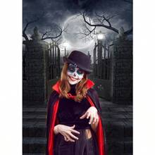 CZ CHAIYA 6x8ft Halloween Backdrop Background Nightmare Before Christmas Backdrop For Photography Zombie Themed Photo Booth Party Decorations CY034 1439 - 黑色 - 查看 2