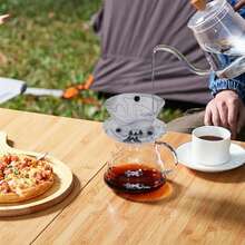 Vajilla Plegable Ligera para Exteriores, Tazón Portátil, Platos, Filtro de Café, Embudo, Taza, Vajilla Resistente al Calor, Fácil de Limpiar - Copa de agua blanca - Ver 4