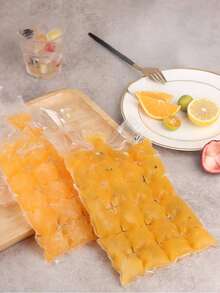 10/50/100 st Transparenta engångsglasspåsar, Ice Pop-form för hemmabruk, förseglad, Köldbeständig, för juice, läsk, frukt, frysning - Multifärgad - Visa 8