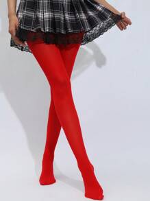 1 Pair Dual Color Pantyhose For Women, Sculpting, Slimming Leggings, Striped Tights, Sexy European Style