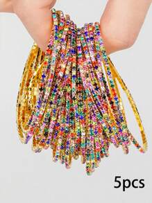 1 pieza Pulsera con cadena de bolas tipo pelota de tenis incrustada con circonita cúbica, joyería de estilo hip hop, unisex, adecuada para fiestas diarias