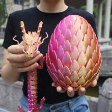 1pc 3D Printed Giant Scaled Dragon Egg + 23.62 Inch Large Decorative Item, Home Gift, Party Gift, Halloween & Christmas Gift, Fashionable Scaled Dragon Decor