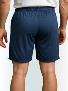 Men's Dry Fit Shorts/Bermuda Shorts, Lightweight Fabric, Cool Mesh, Thin, Polyester And Elastane Blend, With Side Pocket, Drawstring Waistband, Elastic, For Gym, Training, Running, Night Sleeping, Sportive - 綠色 - 查看 2