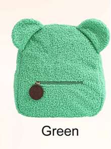 Personalized Embroidered Teddy Bear Backpack, Fluffy Kids Toddler Backpack, Customized Letter Backpack For Children - Many - View 16