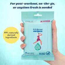 Toallitas corporales premium B.O.Dorant sin fragancia 99% naturales y no irritantes, paquete de 3 con 45 unidades, infundidas con aloe, aceite de lavanda y aceite de argán