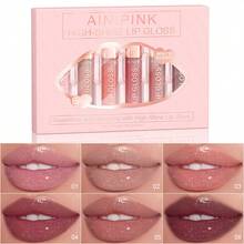 6pcs Pearlescent Lipstick, Easy To Color, Shimmer Lip Gloss, Waterproof, Sweat-Proof, Non-Stick To Cup, Non-Fading, Long-Lasting, Exquisite, Suitable For Gifts, Festival Makeup, And Performance Makeup - Nhiều màu - Xem 13