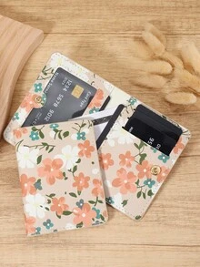 雏菊花瓣图案迷你钱包，时尚简约，轻巧便携，可装现金、身份证、信用卡、硬币，适合作为生日、周年纪念日、送给爱人、女性、女孩、青少年、大学生、学生、男士的礼物。 - 粉色 - 查看 5