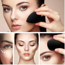 Conjunto de 5 pincéis profissionais para base Kabuki - Muito adequado para misturar cosméticos líquidos, cremes faciais, pó - Pincel de polimento e modelagem cosmética, cabo perolado, pincel macio e grosso para corretivo, pincel de contorno profissional masculino e feminino, ferramentas de beleza - Preto - Ver 9