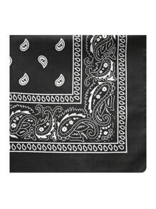 1pc Polyester Cashew Flower Bandana, Versatile Headwrap For Hip Hop Street Dance, European & American Hiphop, West Coast Outdoor Use