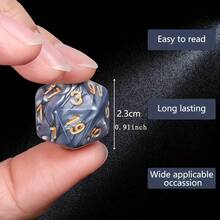 D-N-D 多面骰子（100 个）带骰子袋，兼容 D&D RPG MTG 角色扮演桌面游戏（D20 骰子，10 种颜色 - 100 个） - 彩色 - 查看 6