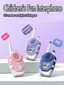 1 对儿童新款对讲机，家庭互动玩具，角色扮演，长距离通信，操作简便，可快速使用，节日礼物