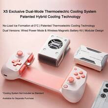 GAMESIR X5 Lite Gaming Controller | Hall Effect Joystick 0 Dead Zone | Silicone Button Zero Latency | Type-C Fast Charge | Ergonomic Anti-Slip | Professional-Level Experience Points Sakura Pink Single Controller - Sakura Pink Single Handle - View 8