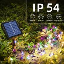 太阳能仙女灯 - 8 种模式，户外串灯适用于花园、阳台和树木装饰 - 非常适合圣诞节、万圣节、感恩节和婚礼防水 IP54 万圣节装饰圣诞装饰感恩节婚礼家居装饰家居装饰秋季装饰秋季装饰生日装饰礼品派对用品室内室外花园节日装饰墙面装饰万圣节装饰品