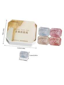 4-Colors No-Wipe Metallic Patting Glue Smudges Canned High Saturation Popular Semi-Solid Nail Polish Glue Nail Salon DIY - 彩色 - 查看 7