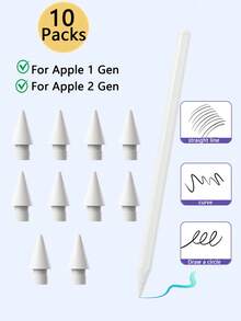 1/2/3/4/5/6/10/20pcs Upgraded Apple Pencil Replacement Tips, Durable Multi-Compatible IPencil Tip Accessories, Suitable For IPad Pro/Apple Pencil Pro/USB-C/1st Gen/2nd Gen - Multicolor - View 17