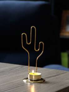 1pc Flower Design Candle Holder Gifts Birthday Graduation - Gold - View 8