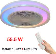 ostarkdom -M Mimotech 36W Dimmable LED Ceiling Fan With CCT + RGBIC Light, 19.5W DC Motor, Quiet, Remote Control, Modern Design - Multicolor - View 1
