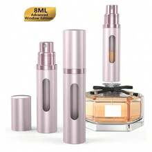 1 件精心设计的香水喷雾瓶,便携式可再填充雾化器,底部填充迷你旅行香水瓶,循环香水醒酒器,泵直接从底部填充,无需取下盖子,100%纯玻璃内瓶,带有可视窗口,可轻松检查剩余香水,5ml / 8ml / 10ml 可选 - 彩色 - 查看 29