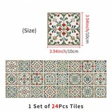 24PCS- Nordic Home Tile, Self-Adhesive Wall Stickers, Kitchen Bathroom Bedroom Living Room Dining Room, Waterproof, Oil And Moisture Proof, Decorative Tile Stickers, Wall Renovation Floor Stickers For Home Decor