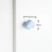 Tiradores de muebles con diseños de estrellas, nubes y lunas en cerámica para habitaciones infantiles, manijas de armarios y cajones con dibujos animados