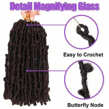 Butterfly Locs Crochet Hair 1-7 Packs Pre-Looped Soft Distressed Faux Locs Braids For Women 10/12/14 Inch - Black Brown - View 5