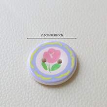 10/20 件可爱卡通樱花、动物印花彩色纽扣、时尚配饰、DIY 工艺用品，适用于服装、头饰、鞋子、手工奶油树脂装饰 - 彩色 - 查看 20