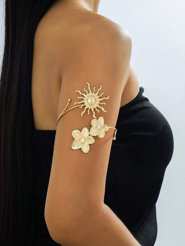 1 Stück stilvolles Armband im Nischenentwurf mit Sonnenblume für Frauen, Alltagstragen