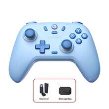 GAMESIR Controlador para juegos T4 Nova Lite Tri-Mode, joystick sin zona muerta, giroscopio de 6 ejes, gatillo lineal, conexión secundaria 2.4G/Bluetooth/cableado, compatible con Switch/Steam/Android/iOS, azul - Azul - Ver 3