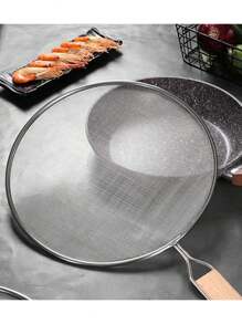 1 pieza Cubierta de red anti-salpicaduras de aceite, protector de salpicaduras con malla de acero inoxidable para sartén, olla de cocción