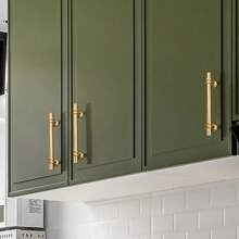 1/20 件优雅金色拱形橱柜把手 - 光滑抛光不锈钢门把手，拉丝表面，适用于厨房和家具，多功能实心抽屉拉手，厨柜五金|光滑手柄设计|拉丝金属，厨柜把手